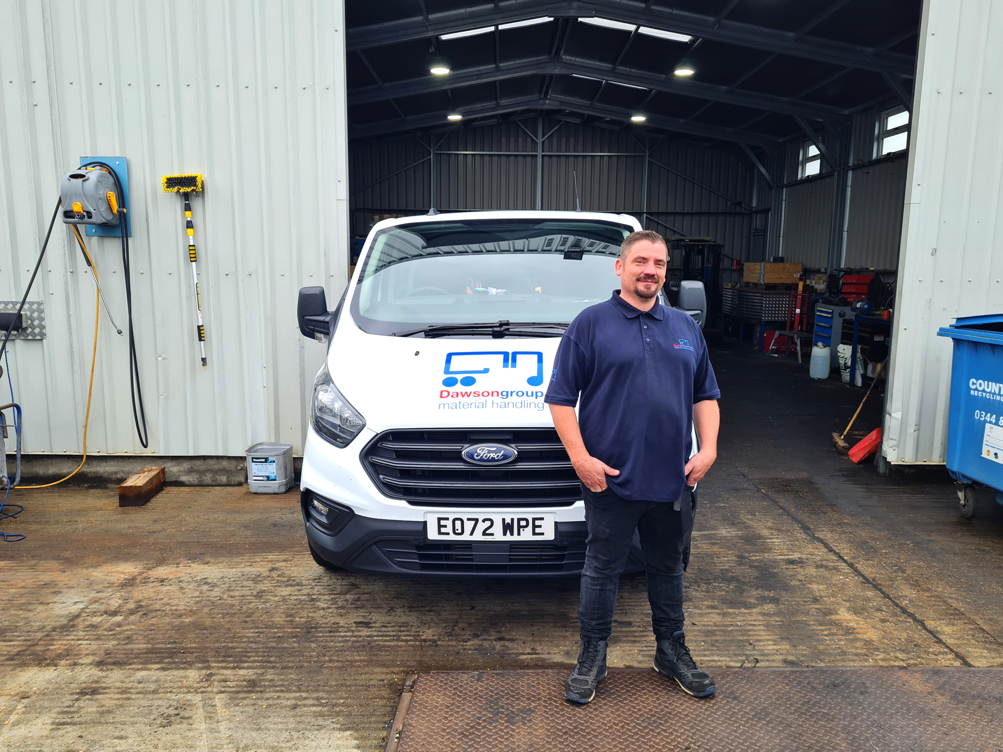 David Florence at Dawsongroup material handling's New Spitalfields Market workshop